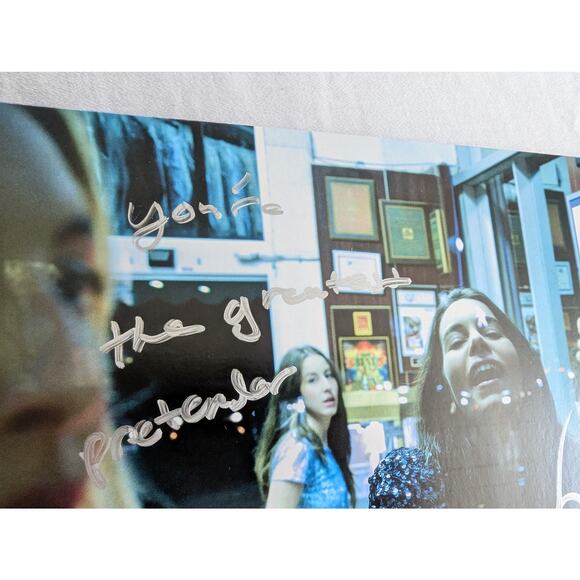 HAIM I Quit Vinyl SIGNED Cover With Handwritten Lyrics Light Blue Variant - Picture 14 of 15